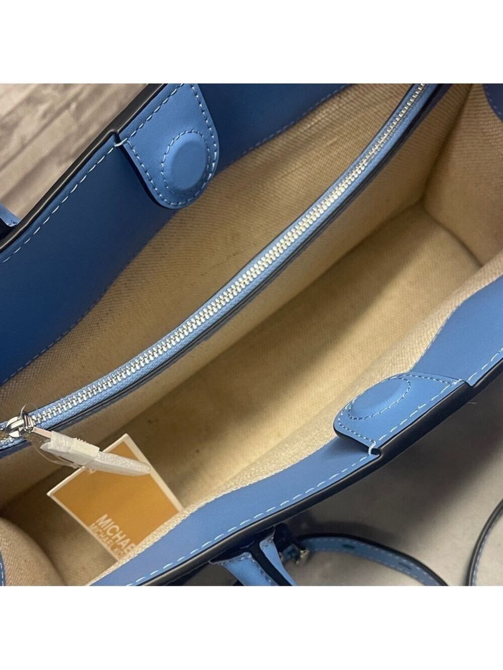 Michael Kors Scarlett Medium Satchel & Matching Wallet South Pacific Blue - Picture 9 of 14